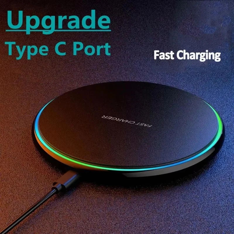 Wireless Charger For iPhone 17-12 X Pro Max Induction Fast Charging Pad Dock Station For Samsung S25 S24 S23 Xiaomi Huawei