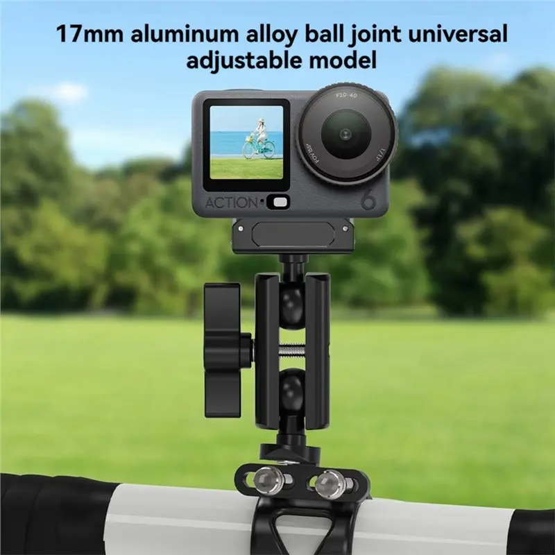 Y22A-Dual Claw Buckle Magnetic Quick Release Base Mount For DJI Action 6 Osmo Nano Camera 17Mm Ball Tripod Adapter