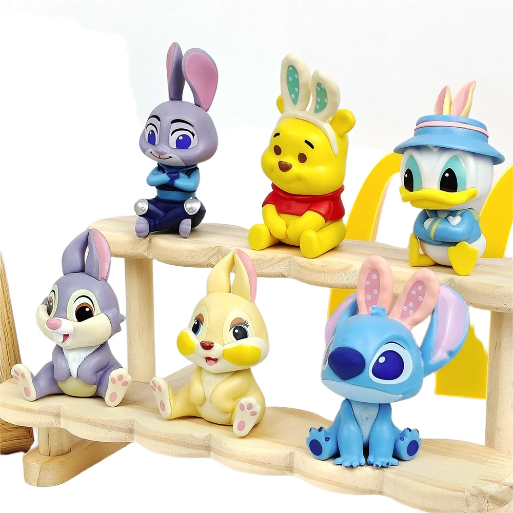 Disney Stitch Winnie the Pooh Paperino Series Scatola cieca a sorpresa Simpatico cartone animato Ornamento da tavolo Giocattolo Regalo Scatola misteriosa Kawaii