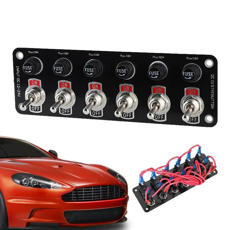 

Marine Switch Panel 12/24V Toggle Rocker Switch Panel Universal Ignition Switch Panel For Car RV Camper Marine Boat Accessories