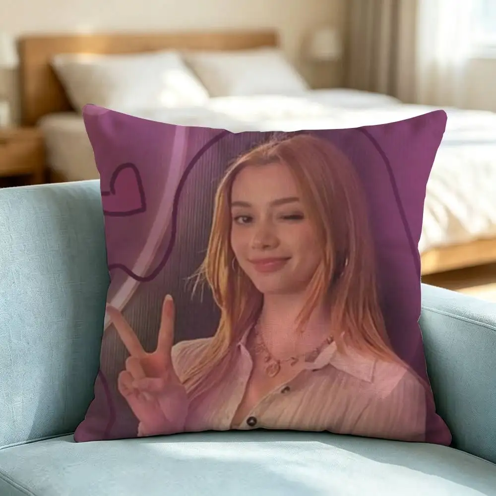 katseye Megan-A Daniela-A Square Double-Sided printed Pillow Case Bedroom Bedside Pillow Sofa Cushion Cover Gift