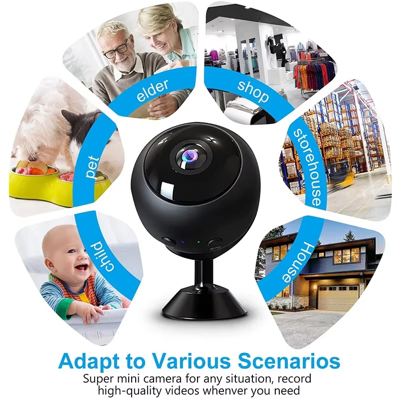 Firebox A12 WiFi Mini Camera Wireless Video Recorder Security Protection Camera Smart Home Monitoring Camera For Infants And Pet