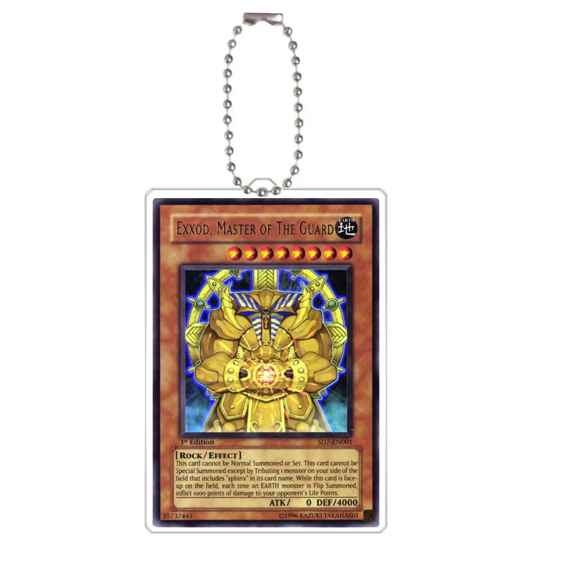 YuGiOh Action Toy Figures Exodia Black Magician Blue-Eyes White Dragon Diy Acrylic Keychain Pendant Anime Classics Game Gift