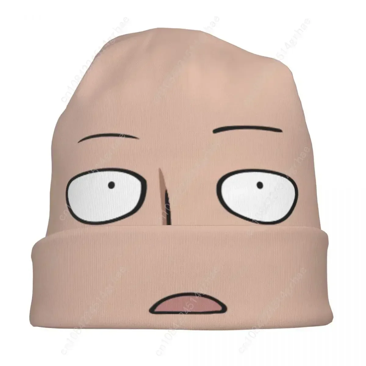 One Punch Man Saitama Bonnet Hat Hip Hop Outdoor Funny Face Skullies Beanies Hats Unisex Warm Thermal Elastic Cap