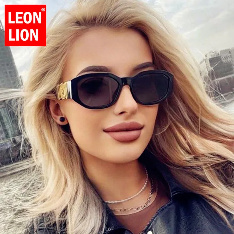 

LeonLion Luxury Retro Sunglasses Women Brand Designer Glasses Men/Women Cateye Retro Eyewear Women Vintage Lentes De Sol Mujer