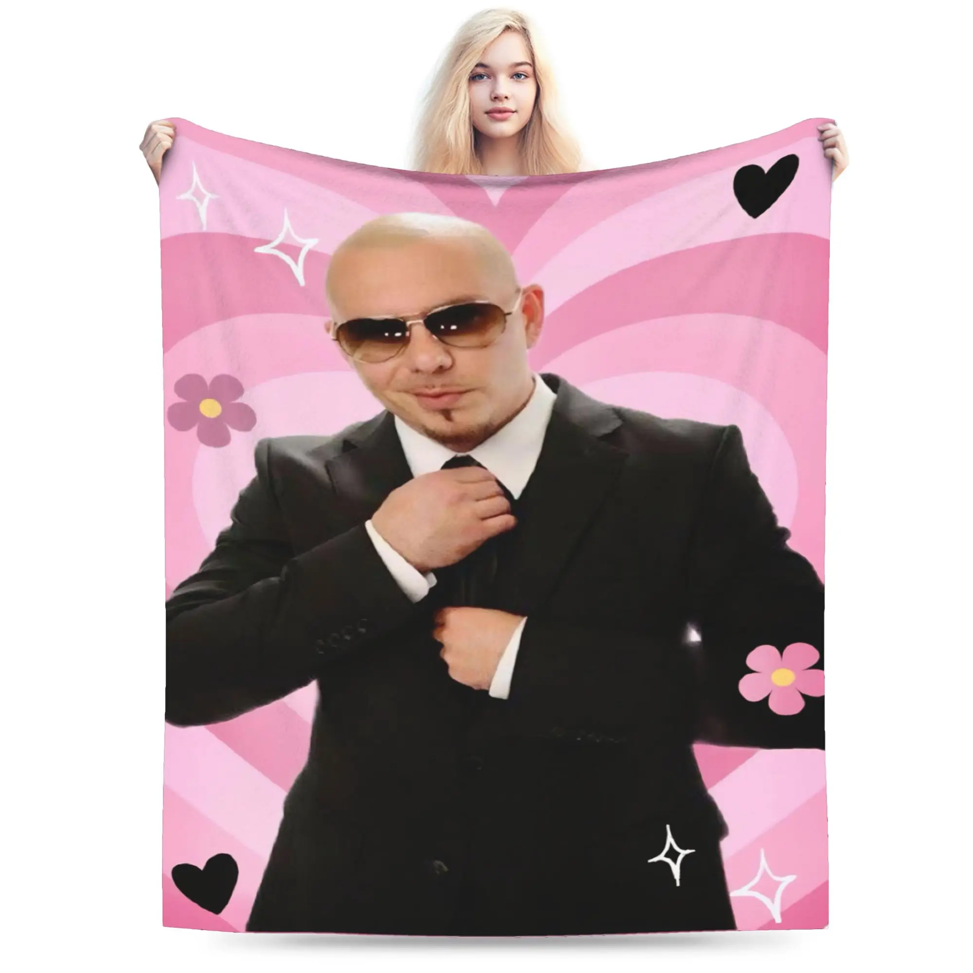 Singer Pitbull Tour 2026 Blanket Super Soft Cozy  Throw Blankets for Bed 50x60 Inch Multiple Sizes Bedspread