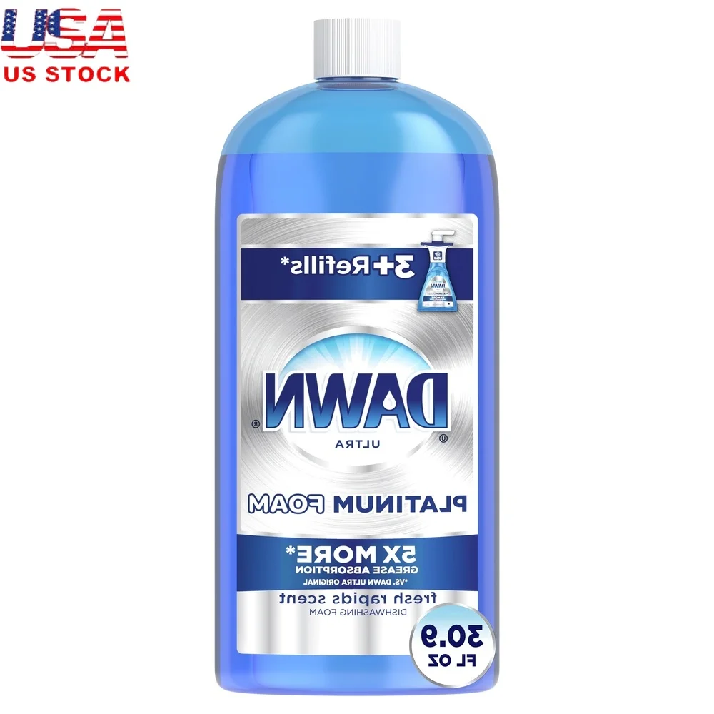 Jabón para platos, espuma líquida, eliminador de grasa, absorción 5X, rápida fresca, limpia, potente, Suds, No necesita enjuague, fácil lavado de platos, 915mL