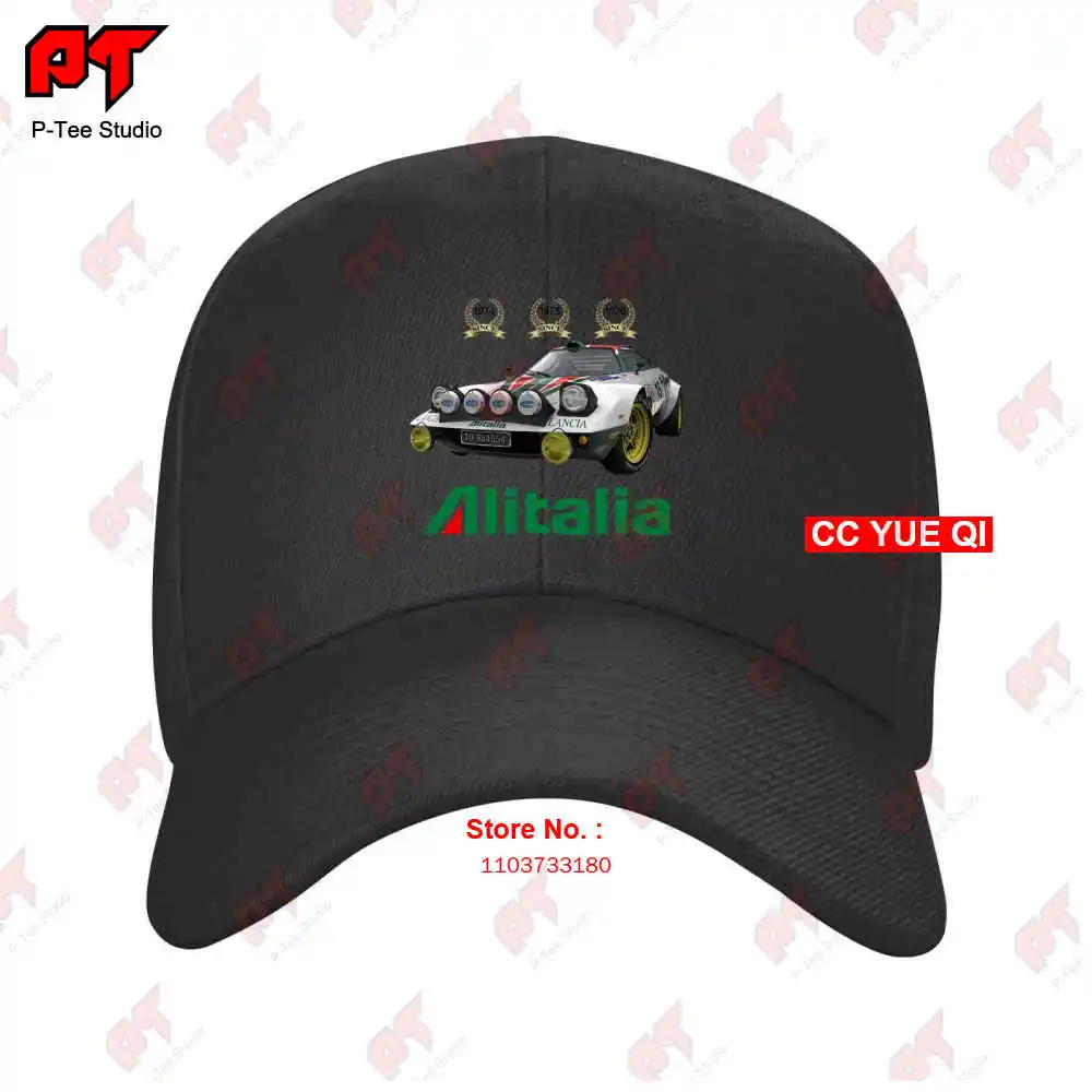 Rally Racing Lancia Stratos Hf Group 4 Alitalia Wrc Baseball Caps Truck Cap HTFZ