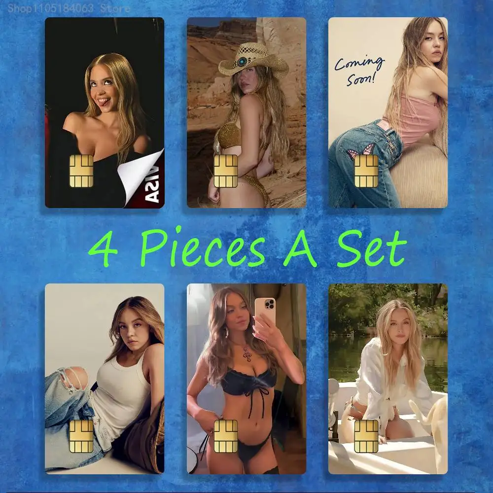 

S-Sydney S-Sweeney Stickers Credit Visa Debit Bank Charge Card Bus Metro Waterproof Sticker Decal Decoration