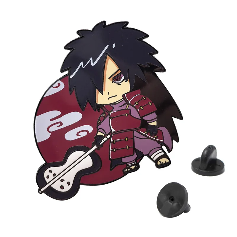 日本のアニメナルトうちはマダラかわいい漫画柄メタルブローチアニメグッズプチギフト