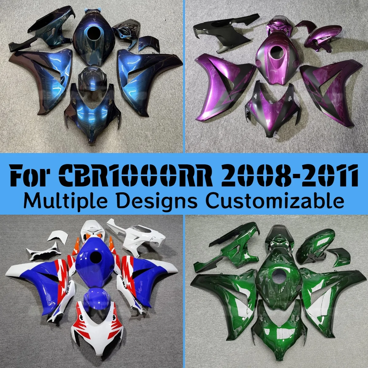 

Для HONDA CBR1000RR 2008 2009 2010 2011, новый стильный комплект обтекателей CBR 1000RR 08 09 10 11 обтекатели мотоцикла