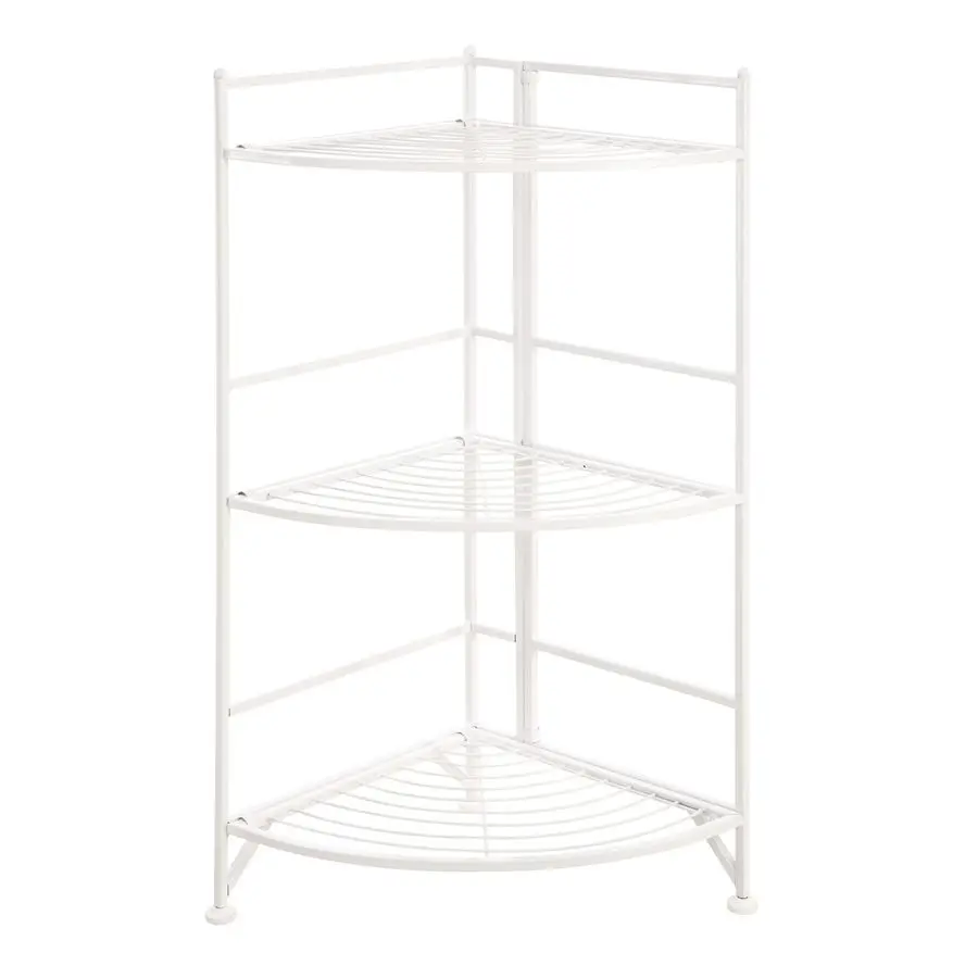 

Concepts Xtra Storage 3 Tier Folding Metal Corner Shelf, White