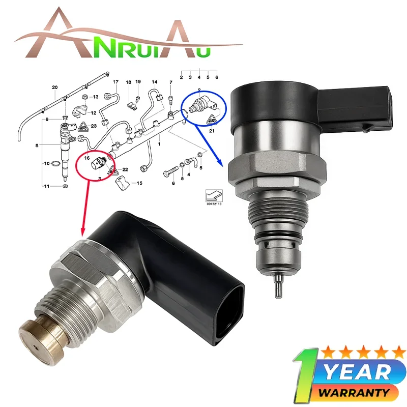 

Регулятор давления топлива и датчик давления топлива 0281002497 для BMW 5 серии 520D 525D 525XD E60 E61 2004-2010 0281002481