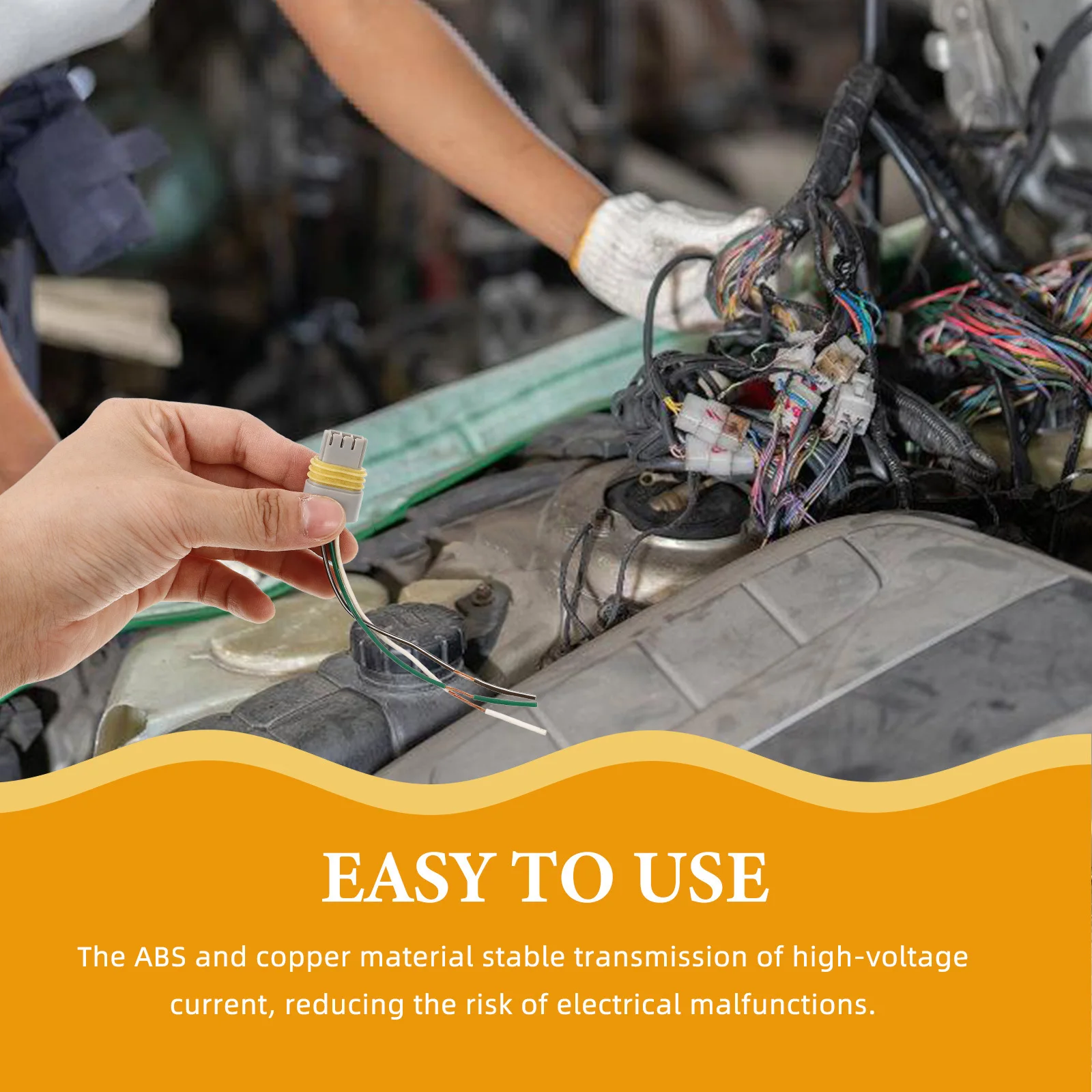 Ignition Coil Pack Connector Harness Three-Line Three-Hole Plug Ignition Coil Wire Repair Harness Wiring Pigtail Car Part