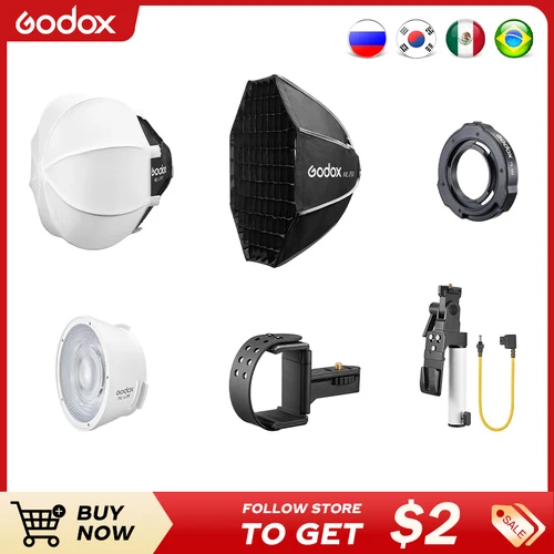 Godox ML100Bi LED 조명 반사판 ML-GB 보웬스 마운트 어댑터 PH01 보조배터리 거치대 ML-CS30 ML-SF3030 소프트박스 사진 촬영 액세스 