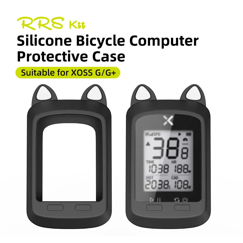 RRSKIT For XOSS G/G+ Bicycle Computer Silicone Protective Cover Bike GPS Anti-crash Waterproof Bicycle Computer Protective Case