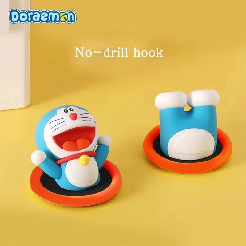 Decoración para el hogar de Doraemon, adornos decorativos multiusos para pared, ganchos, adhesivo que no deja marcas, no requiere perforación.