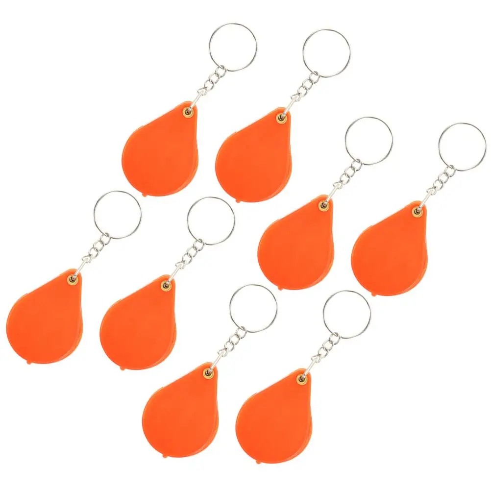 

8 Pcs Carabiner Keychain Magnifying Glasses Mini Magnifier Pendant Multifunction Rings Child