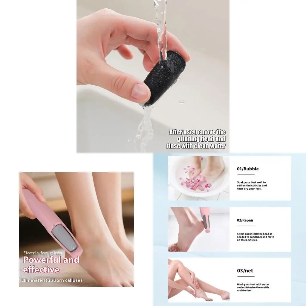 J1HF Electric Foot Pedicure Foot File Grinder Tools Foot Sandpaper File Dead Skin