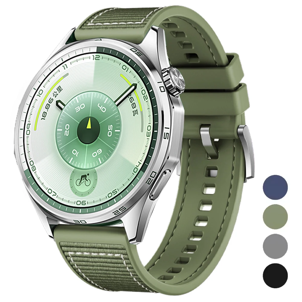 22mm Official Composite Nylon Strap For HUAWEI WATCH GT 6 46mm Silicone Band Watch 5 Pro GT 5 4 3 2 Pro Sport Wristband Bracelet