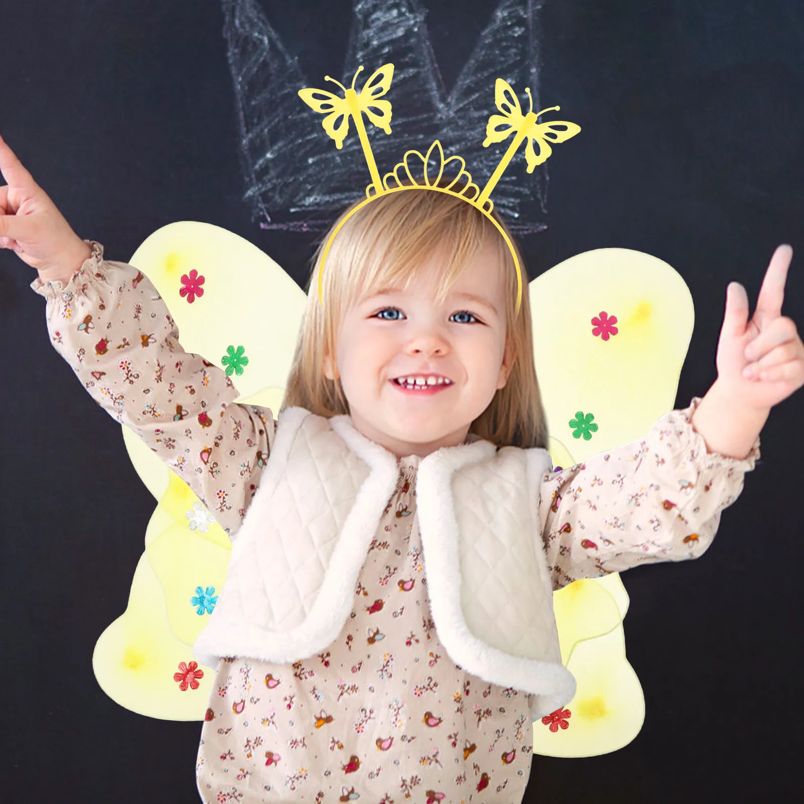 Ensemble d'ailes à double couche, 3 pièces, Costume de Cosplay d'ange et de fée, pour la danse, la scène, accessoires d'anniversaire et d'halloween