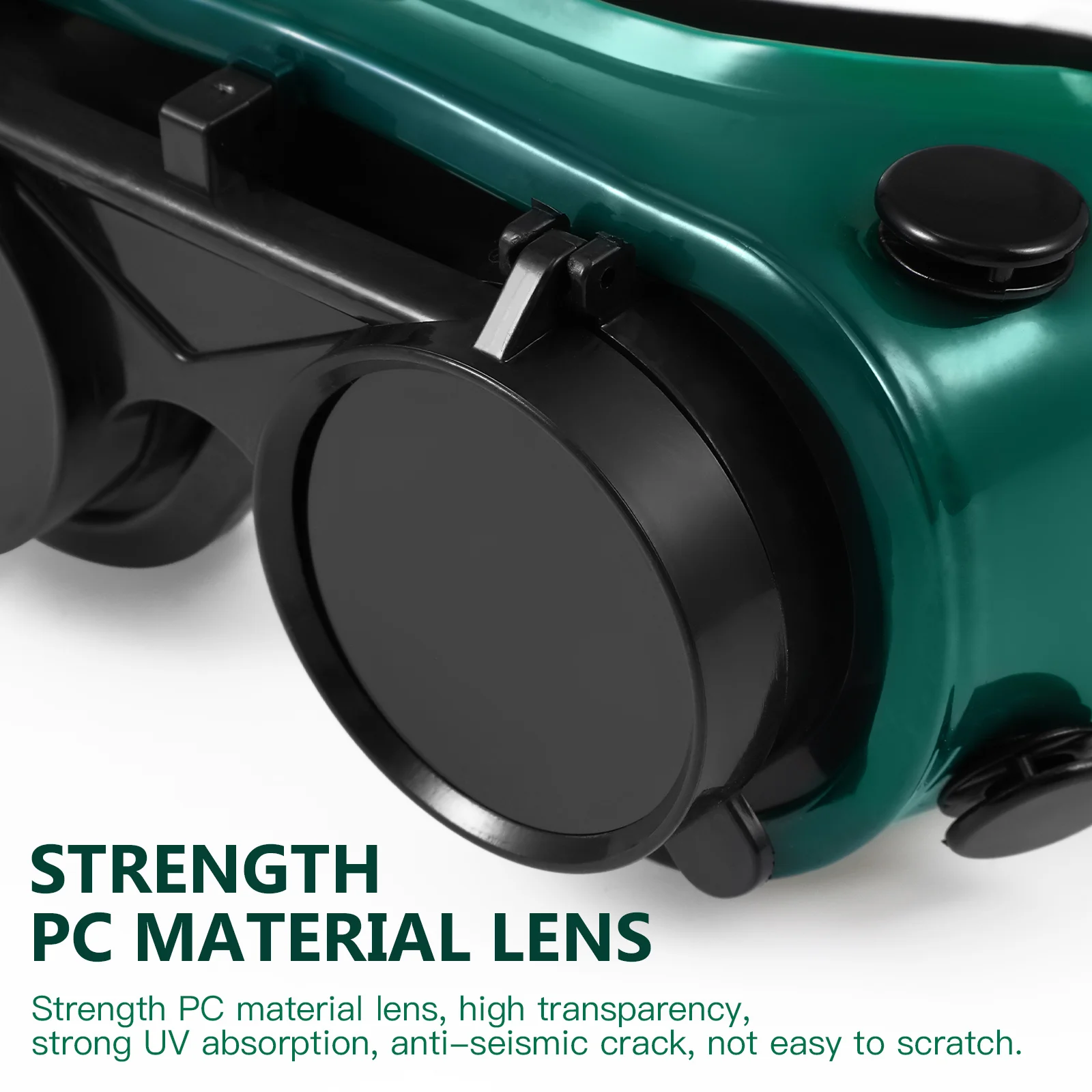 Adjustable Welding Goggles Safety Glasses with Shatterproof Lens Eye Protection for High Heat Work Anti Glare Protective Eyewear