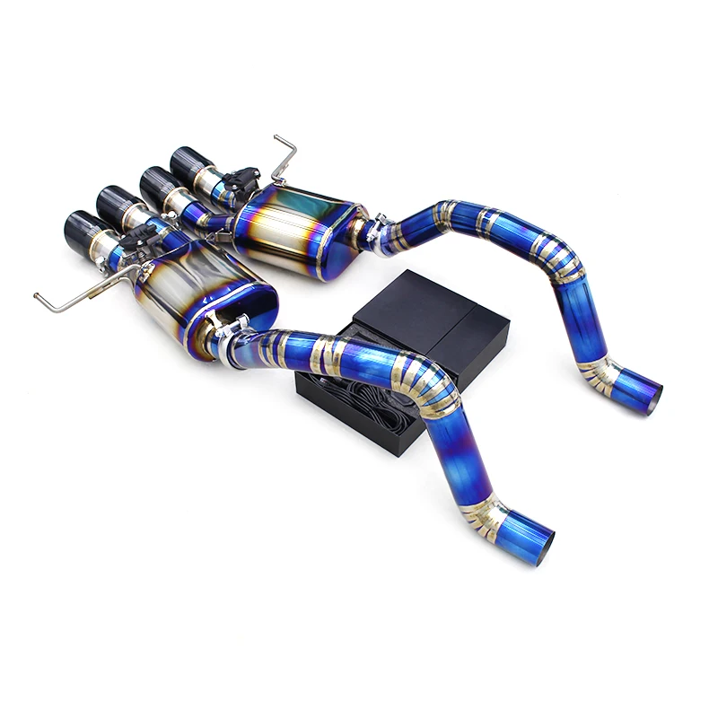 Custom Axle Exhaust Pipes For Chevrolet Corvette C7 6.2L 2014-2019 Titanium Enhanced Sound System With Valve Remote Control