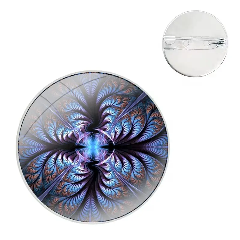 Art Glass Dome Broches, crachá Pins para roupas, chapéu, camisa, lapela, saco