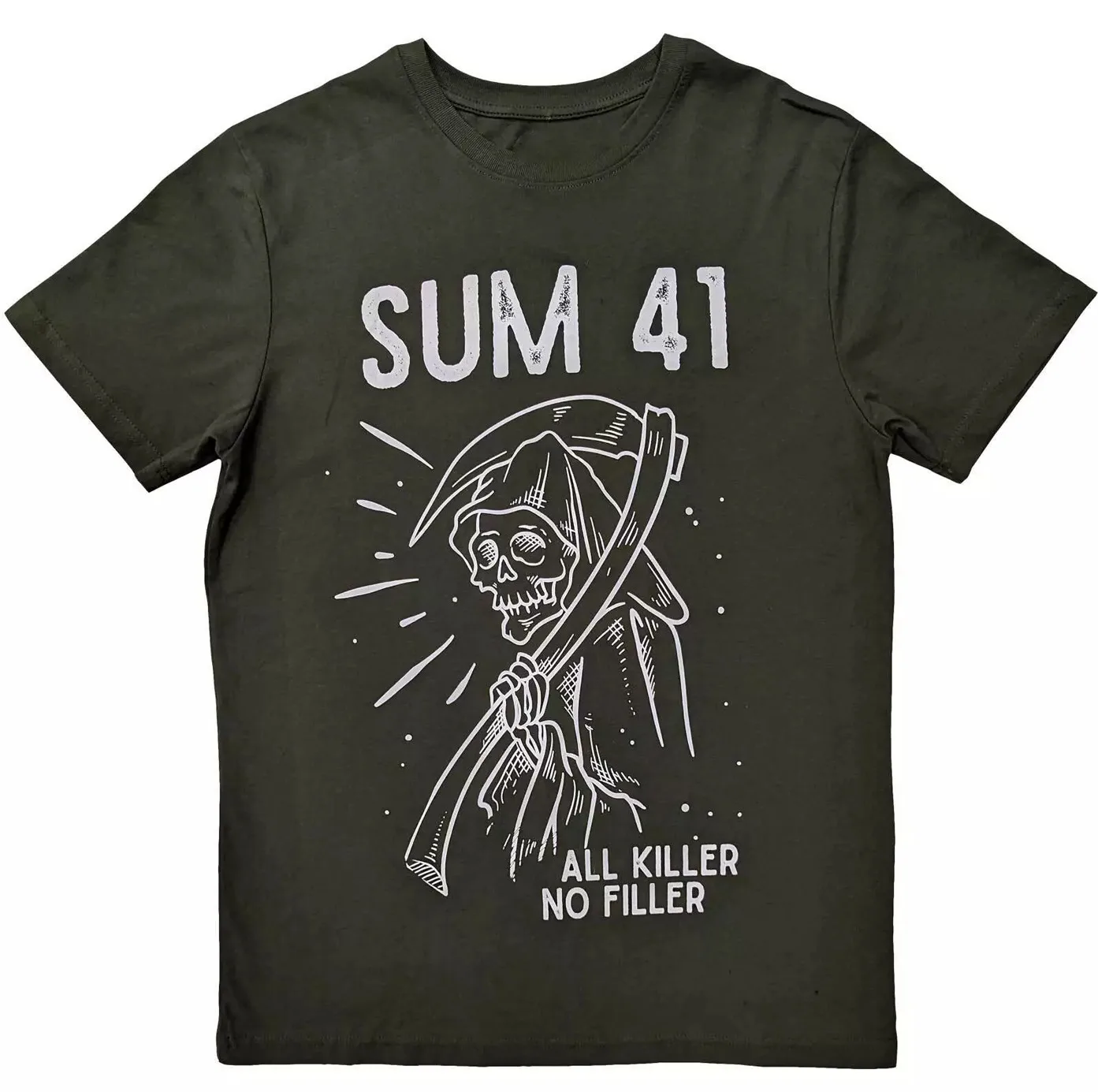 Sum 41 band T Shirt All Killer No Filler Reaper Rock Size S 5XL MR325