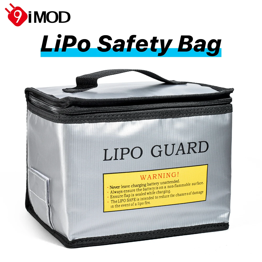 Lipo Guard ความปลอดภัยกระเป๋าทนไฟป้องกันการระเบิดแบบพกพา Lipo ความปลอดภัยกระเป๋า 215*145*165 มม.สําหรับ RC FPV Racing Drone รถแบตเตอรี่ปลอดภัย