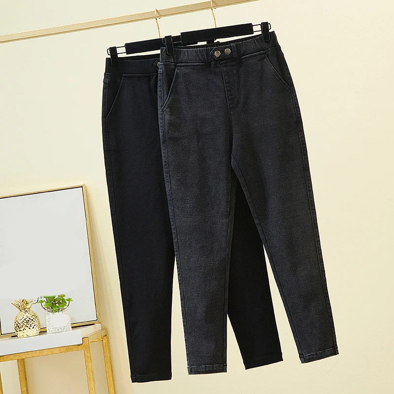 

828 Autumn Women Pencil Pants High Waist Solid Color Vintage Simple Pockets Button 2022 Versatile Office Ladies Trousers Female