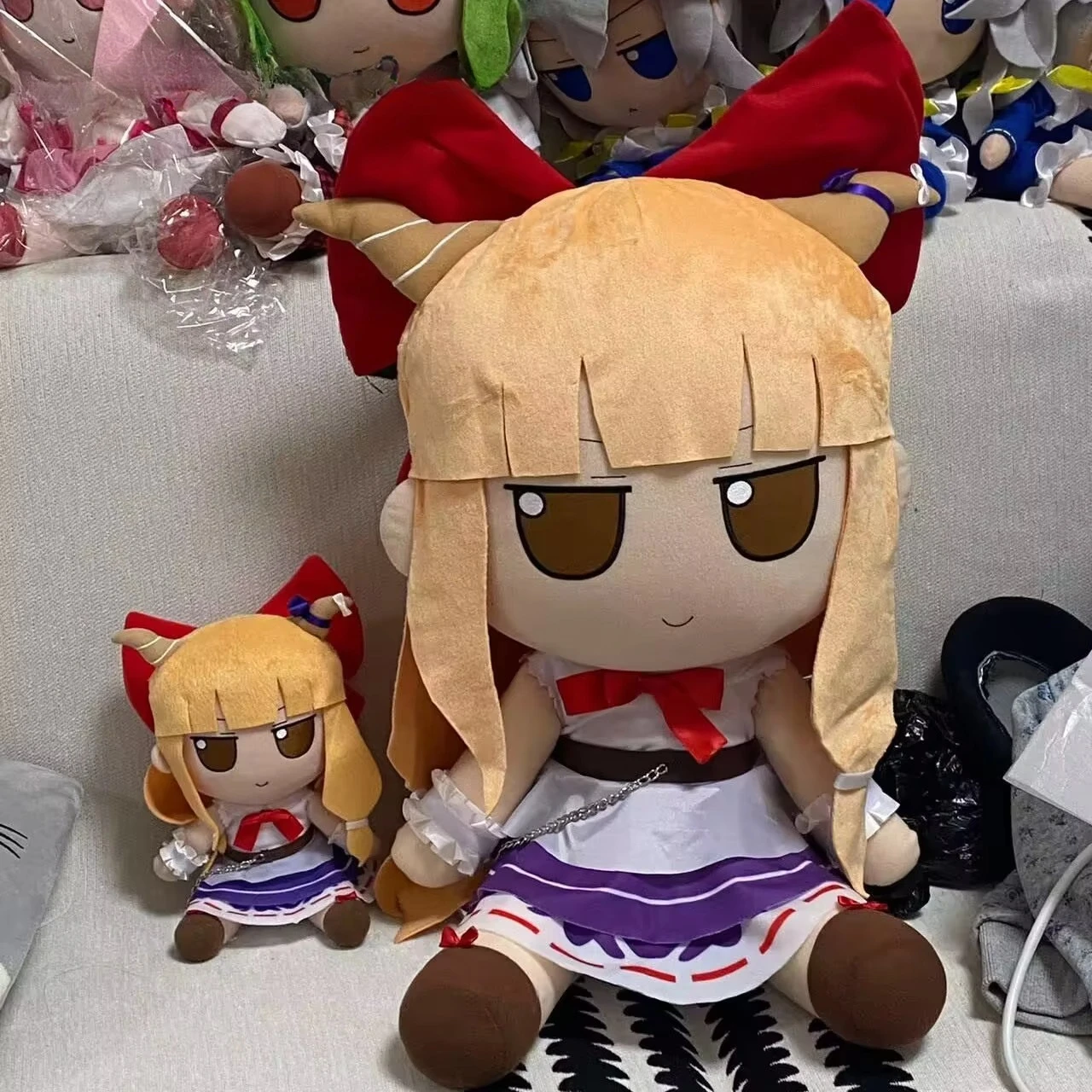 Muñeco  Peluche 50 cm  la Serie Fum Anime Touhou Project Ibuki Suika, Almohada  Peluche  Dibujos Animados, Juguet