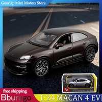 Bburago 1:24 Porsche Macan 4 EV Alloy Diecast Model New Electric SUV Replica Detailed Toy Car Boys Kids Christmas Gift In Stock