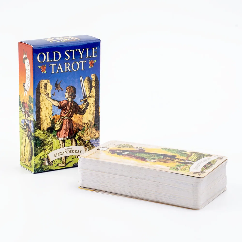 Old Style Tarot 79-Card Deck Oracle English Visions Divination Edition Board Playing Games for Fortune Telling 10.3*6 cm