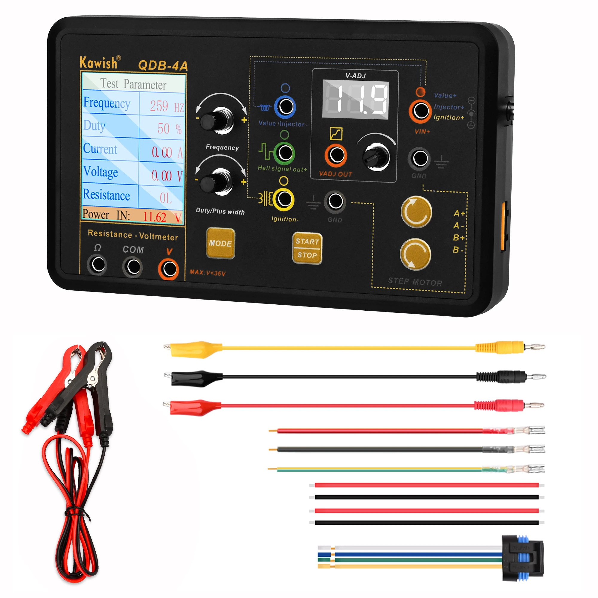 2026 High Quality! Auto Ignition Coil Test Injector Solenoid Valve Idling Stepper Motor Instrument Tester Drive Simulator