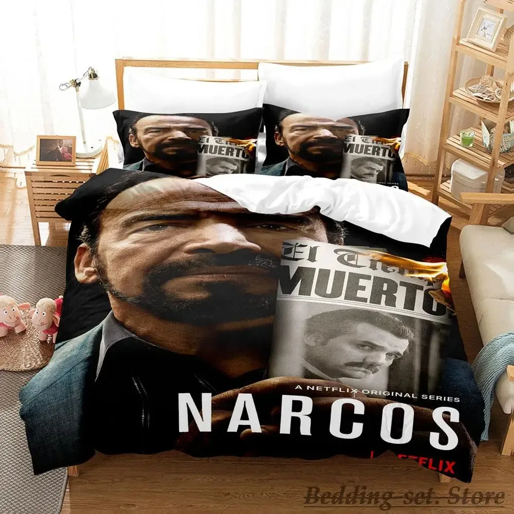 

Personelity Narcos Bedding Set Single Twin Full Queen King Size Bed Set Adult Kid Bedroom Duvetcover Set Anime parure de lit Bed