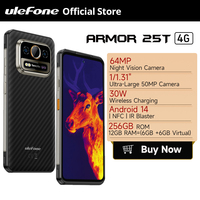 Ulefone Armor 25T 4G Rugged Phone Android 14 33W 50MP+64MP Night Camera NFC Waterproof Smartphone 6.78\