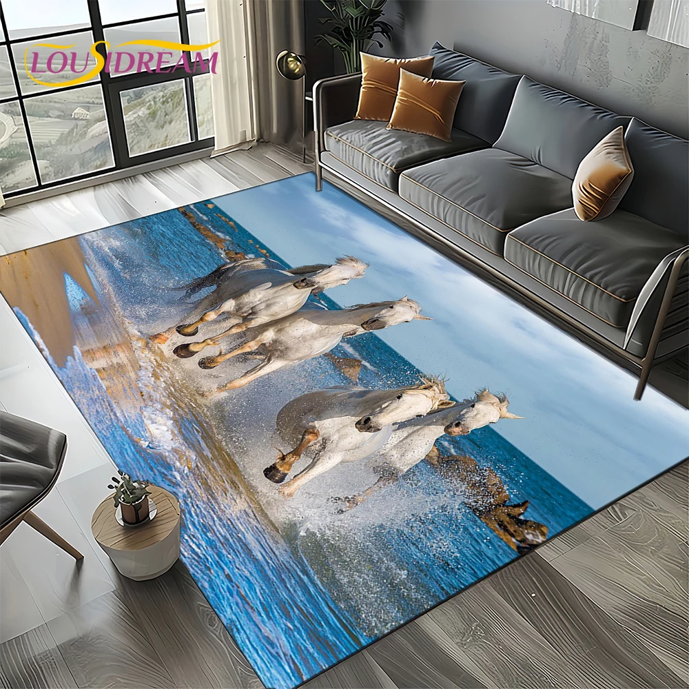 

Horse Animal Carpet Rug for Living Room Bedroom Home Sofa Decoration,Kid Rug Floor Mat