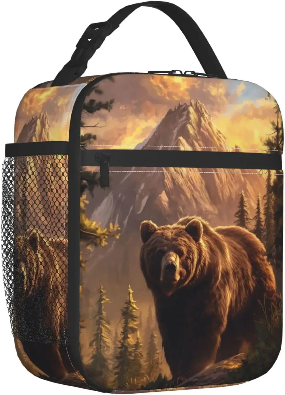 Bear Lunch Box for Adults Women Girls Boys Insulated Cooler Reusable Lunch Bag Container Gifts for Work  Picnic Travel School