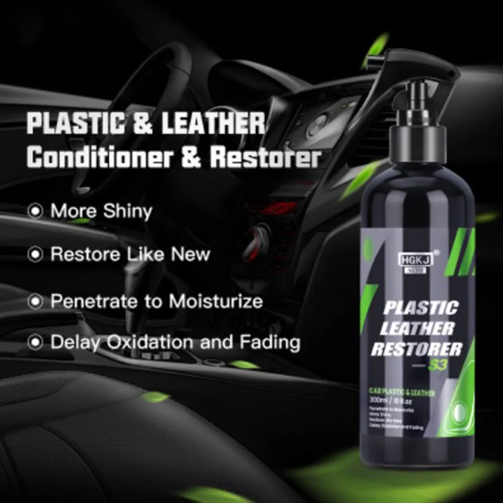 1 Bottle Liquid Renovator Leather Plastic Renovator More Shiny Restore Like New Conditioner Restorer Spray Seat Cleaner 3 Years