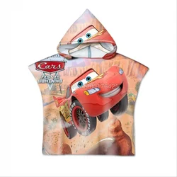 Lightning McQueen Car Hooded Towel Cartoon Anime Soft Beach Towel Baby Boy Girl Bath Washcloth Gifts