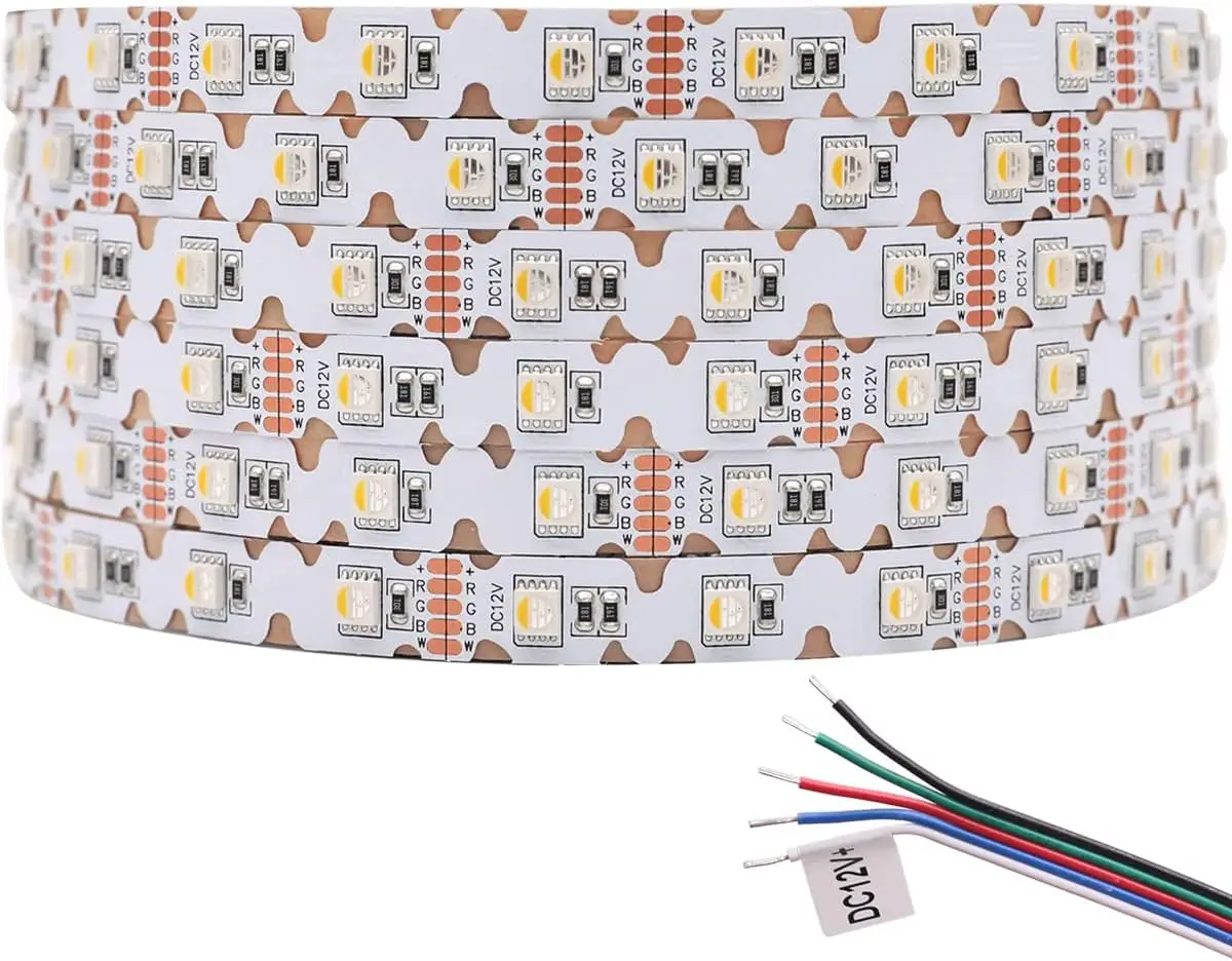 

S Shape RGBW LED Strip 12V 4 in 1 RGB+3000K/4000K/6000K 5m 48 LEDs/m RGBWW LED Light Tape For DIY Letters Irregular Lighting