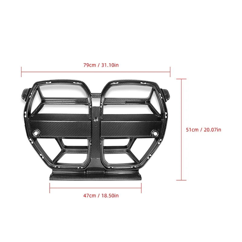 Grade dianteira seca da fibra do carbono para o carro, grades do carro, grade amortecedor, autopeças, G80, G82, G83, M3, M4, CSL Style, G80