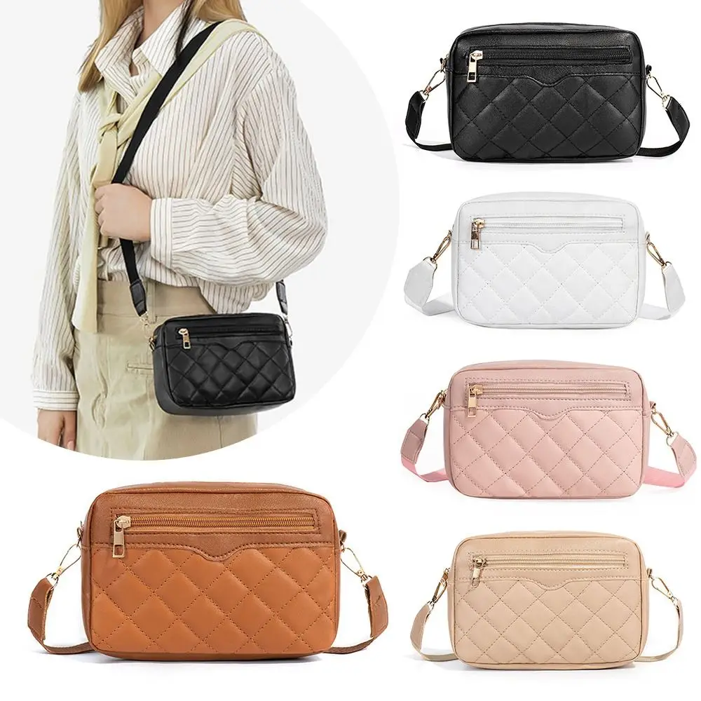 Bolso de hombro informal de PU para mujer, bolso cruzado con cremallera de gran capacidad, bolso para teléfono