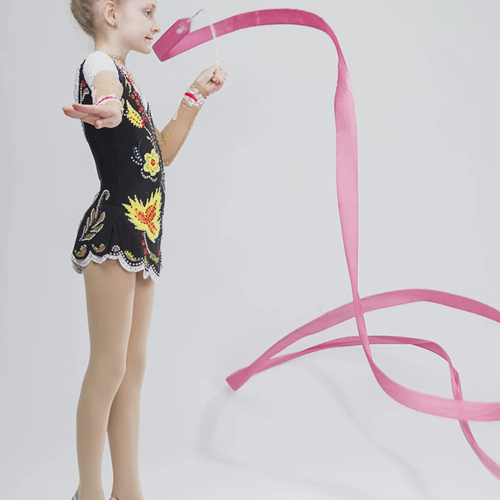 

4 Pcs Gymnastics Ribbon Performance Streamer Dance with Stick Rhythmic