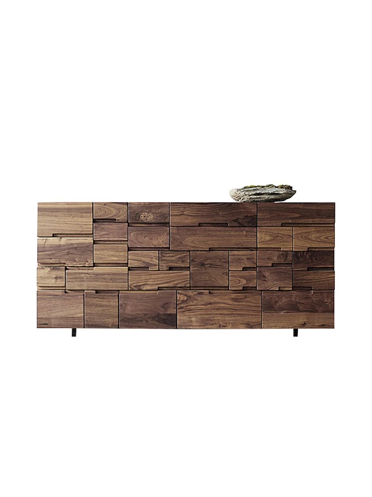 Multi-chest TV cabinet, modern Chinese wabi-sabi drawer cabinet, solid wood sideboard storage