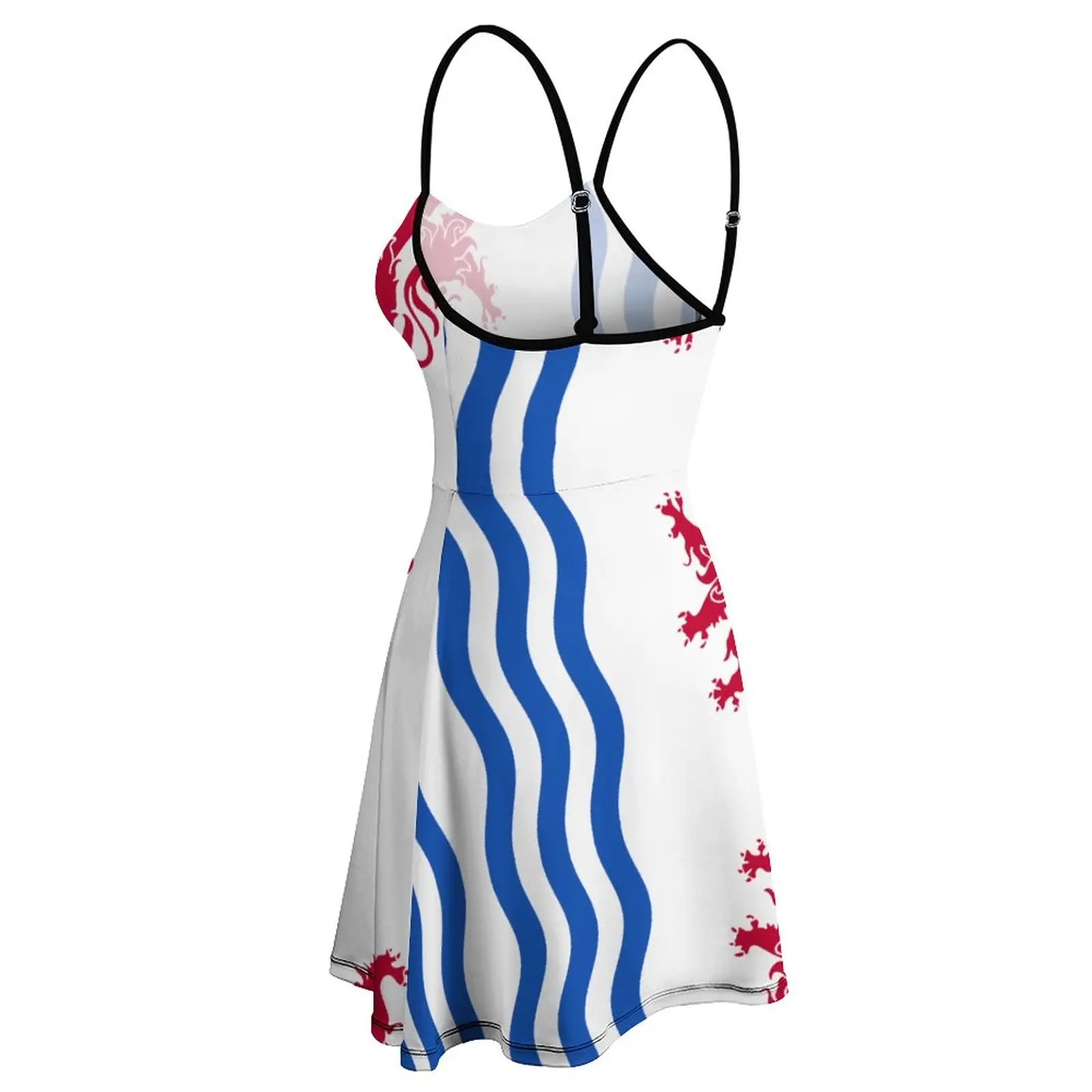 Flag of Nouvelle-Aquitaine Women's Sling Dress Unique Exotic  Woman's Dress Graphic  Clubs Strappy Dress