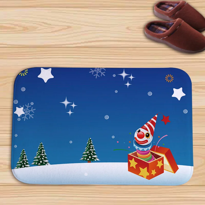 VIKAMA Christmas Decoration Rug For Living Room, Bedroom, Kitchen, Entrance Hall, Easy To Clean And Stylish Foot Mat