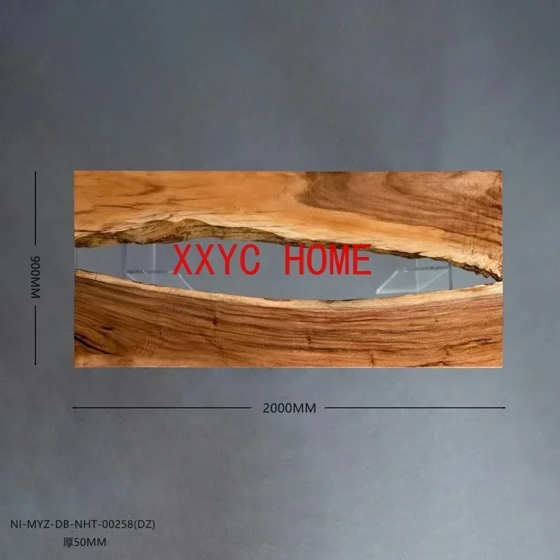 Factory Custom Epoxy Resin  Walnut Wooden Mold Computer Desk Design Clear Wood New Home Furniture Eco-friendly Dinining table