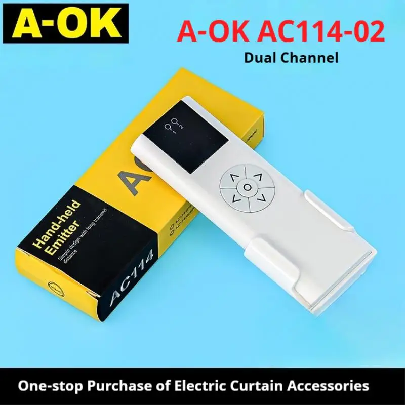 

A-OK Smart Curtain Motor Controller AC114 02 Dual Frequency Wireless Remote for Intelligent House